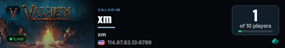 xm live status badge