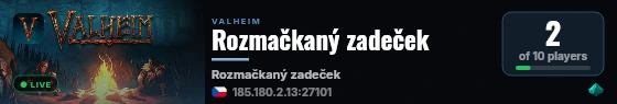 Rozmačkaný zadeček live status badge