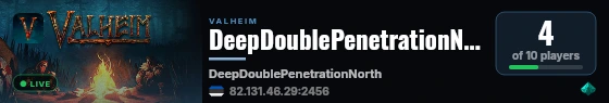 DeepDoublePenetrationNorth live status badge