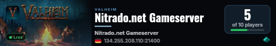 Nitrado.net Gameserver live status badge