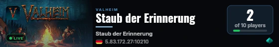 Staub der Erinnerung live status badge