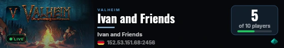 Ivan and Friends live status badge