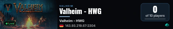 Valheim - HWG live status badge