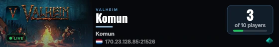 Komun live status badge