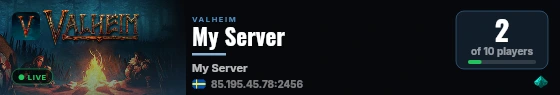 My Server live status badge