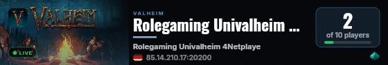 Rolegaming Univalheim 4Netplayers live status badge