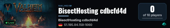 BisectHosting cdbcfd4d live status badge