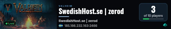 SwedishHost.se | zerod live status badge