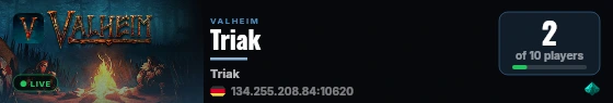 Triak live status badge