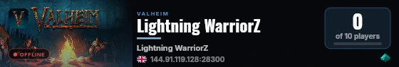 Lightning WarriorZ live status badge