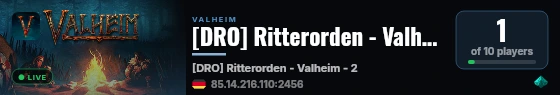 [DRO] Ritterorden - Valheim - 2026 live status badge