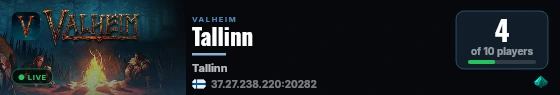 Tallinn live status badge