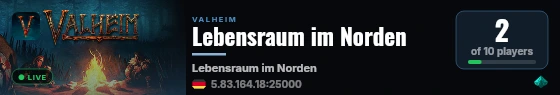 Lebensraum im Norden live status badge
