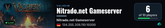Nitrado.net Gameserver live status badge