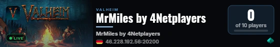 MrMiles by 4Netplayers live status badge