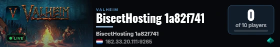 BisectHosting 1a82f741 live status badge
