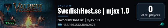 SwedishHost.se | mjsx 1.0 live status badge