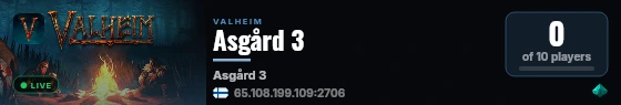 Asgård 3 live status badge