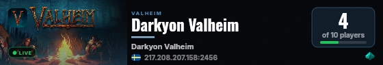 Darkyon Valheim live status badge