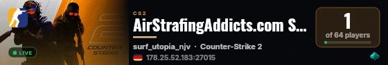 AirStrafingAddicts.com SURF | Tier: 2 | Hybrid live status badge