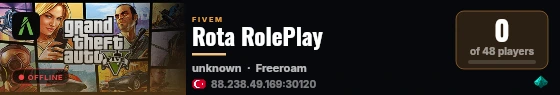 Rota RolePlay live status badge