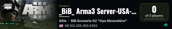 _BiB_ Arma3 Server-USA-NSF live status badge