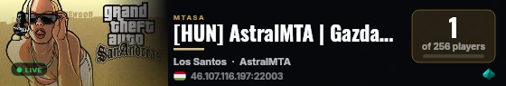 [HUN] AstralMTA | GazdagRP | discord.gg/astralmta live status badge