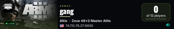 gang live status badge