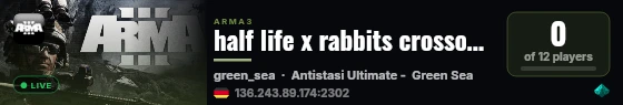 half life x rabbits crossover live status badge
