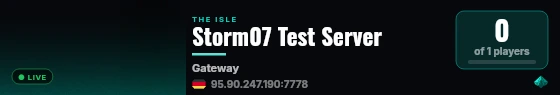 Storm07 Test Server live status badge