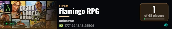 Flamingo RPG live status badge