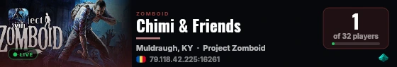 Chimi & Friends live status badge