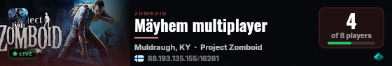 Mäyhem multiplayer live status badge