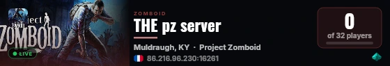 THE pz server live status badge