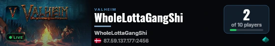 WholeLottaGangShi live status badge