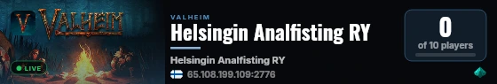 Helsingin Analfisting RY live status badge