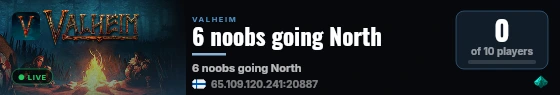 6 noobs going North live status badge