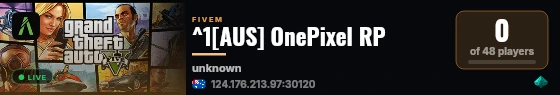 ^1[AUS] OnePixel RP live status badge