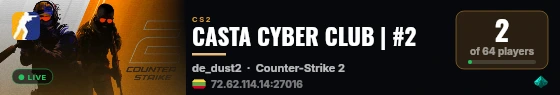 CASTA CYBER CLUB | #2 live status badge