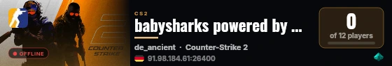 babysharks powered by PRACC.COM live status badge