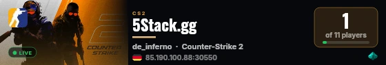 5Stack.gg live status badge