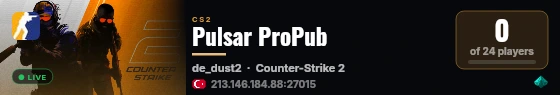 Pulsar ProPub live status badge