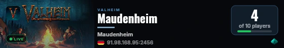 Maudenheim live status badge