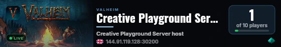 Creative Playground Server hosted by Mity live status badge
