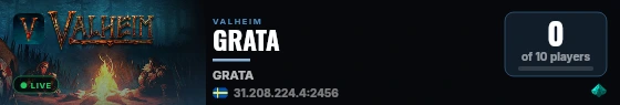 GRATA live status badge