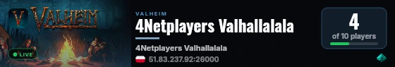 4Netplayers Valhallalala live status badge