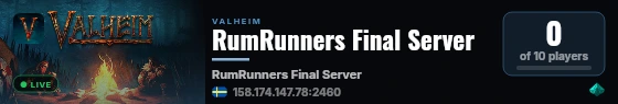 RumRunners Final Server live status badge