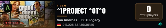 ^1PROJECT ^0T^0 live status badge