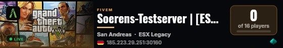 Soerens-Testserver | [ESX Legacy] live status badge