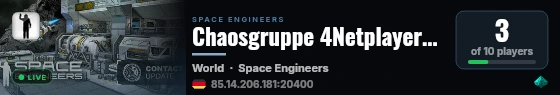 Chaosgruppe 4Netplayers Space Engineers Server live status badge